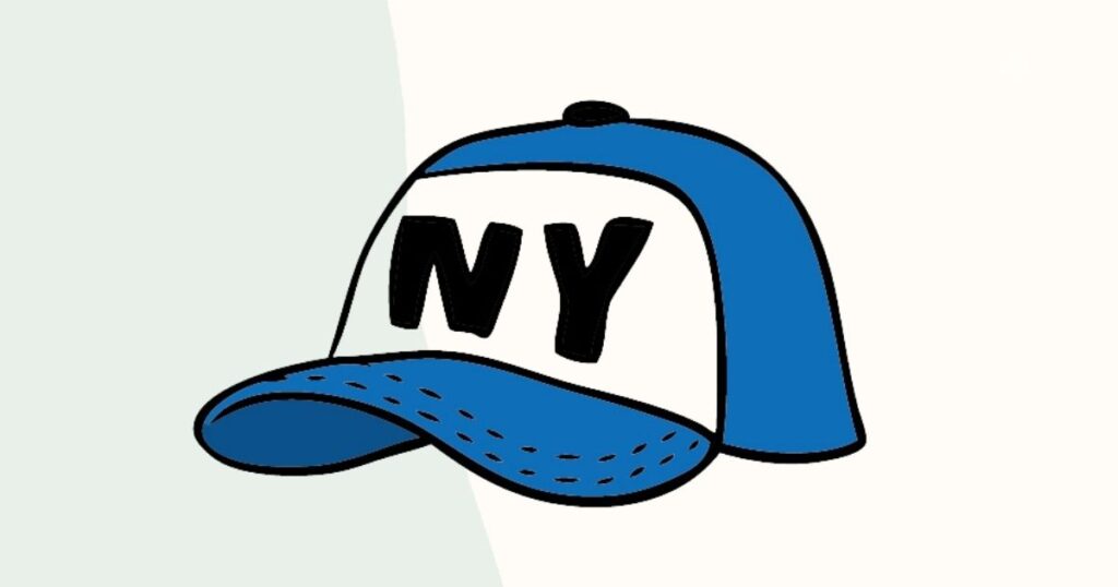 ニューヨークヤンキースの帽子、イメージイラスト。